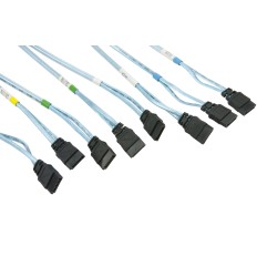 Supermicro SATA Set of 4 Round Straight-Straight 55/44/44/34cm Cable (CBL-0189L)