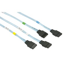 Supermicro Set of 4 SATA Round Straight-Straight 43/33/26/22cm Cable (CBL-0190L)