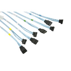 Supermicro SATA Set of 4 Round Right Angle-Straight 51/47/41/37cm Cable (CBL-0201L)