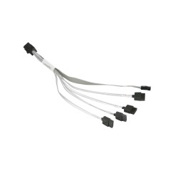 Supermicro MiniSAS HD to 4 SATA 20/20/20/20cm with Sideband 20cm Cable (CBL-SAST-0664)