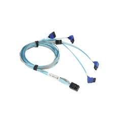 Supermicro MiniSAS HD to 4 Right Angle SATA (75/75/90/90cm) with Sideband 75cm Cable (CBL-SAST-0810)